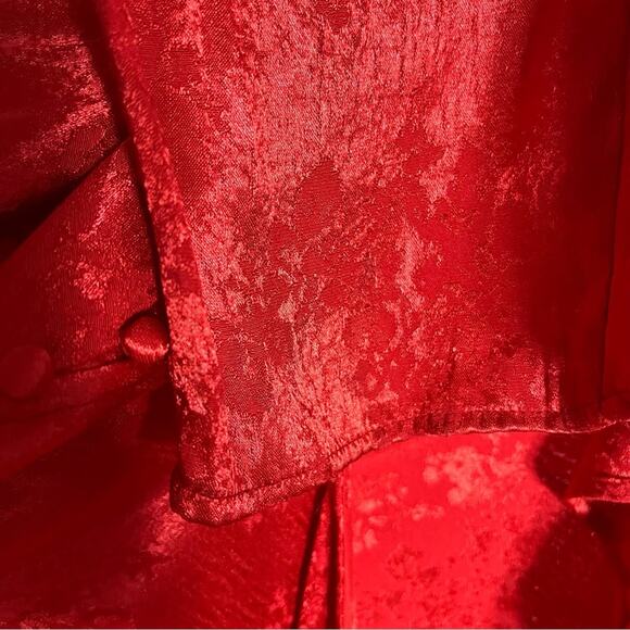 Free People Red Satin Jacquard Maxi Duster Dress - Picture 5 of 8